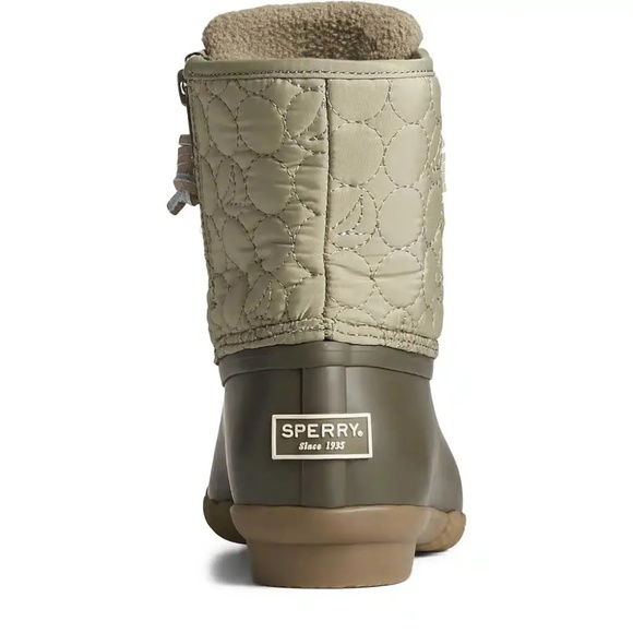 Sperry Women's Saltwater Circle Nylon Duck Boot - Olive Size: 10W New in Box - Picture 3 of 6